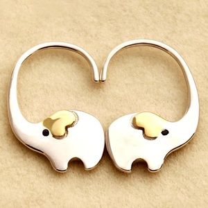 COPY - Elephant loop hoop earrings 🐘 Ivory Ella 💕